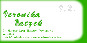 veronika matzek business card